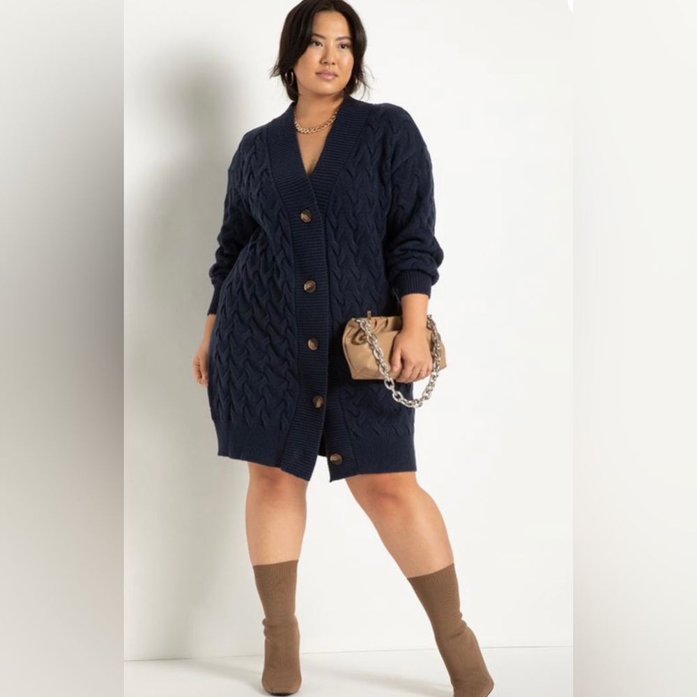 Eloquii Novelty stitch sweater dress (new)